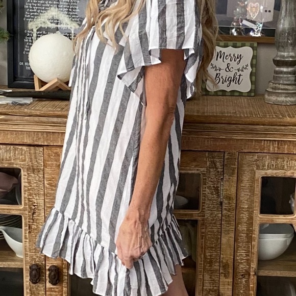 Who What Wear Striped Summer Dress -> Who What Wear Striped Summer Dress - Picture 8 of 8